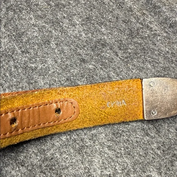 Brighton ONYX Tan Leather Belt with Distinctive Silver Buckle - Picture 12 of 14